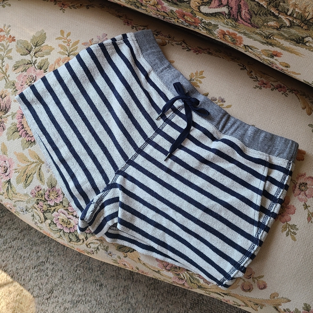 T By Alexander Wang 100% Cotton Striped Drawstring Shorts